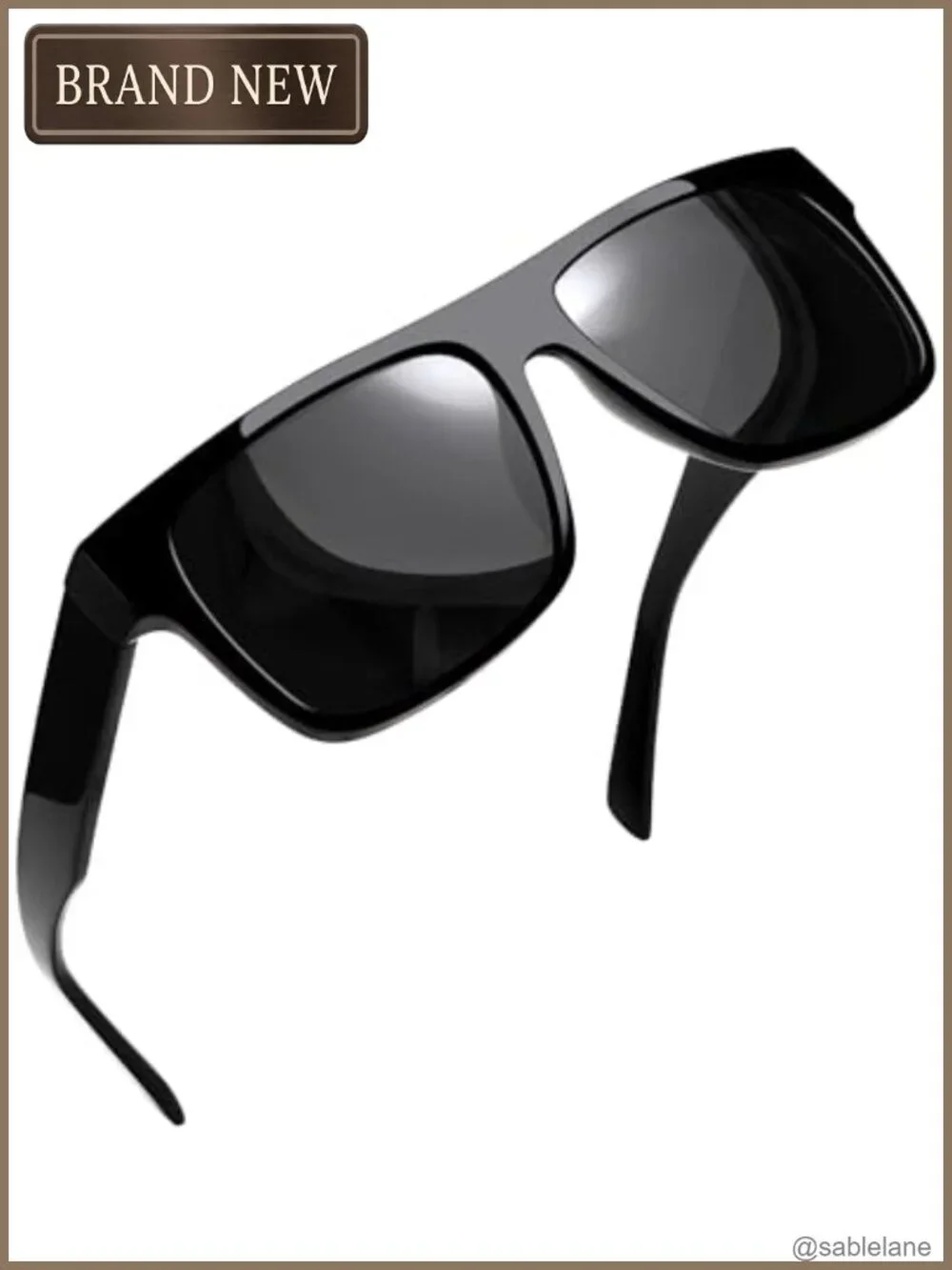 Flat Top Square Polarized Sunglasses UV400 Acetate
